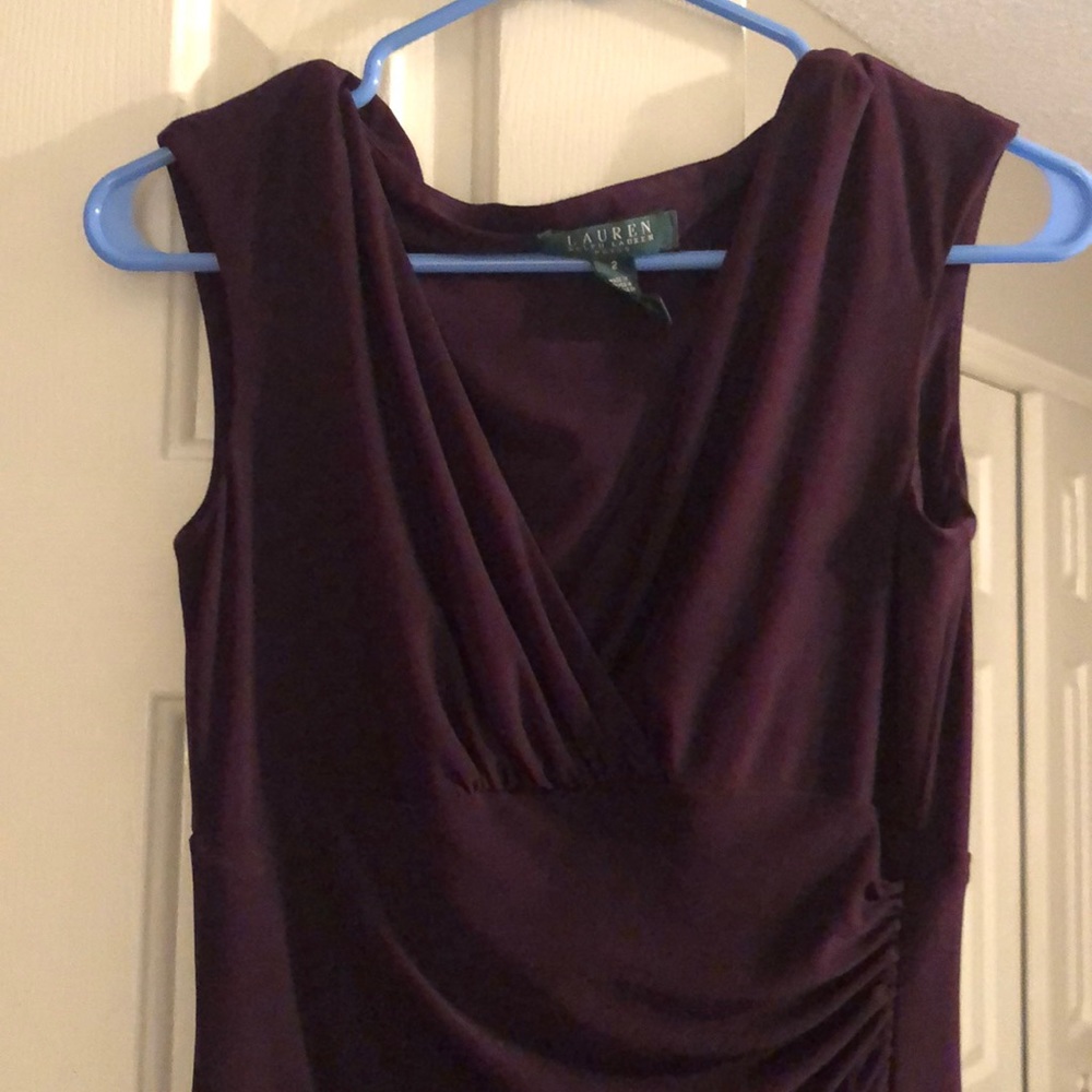 Ralph Lauren plum sleeveless dress